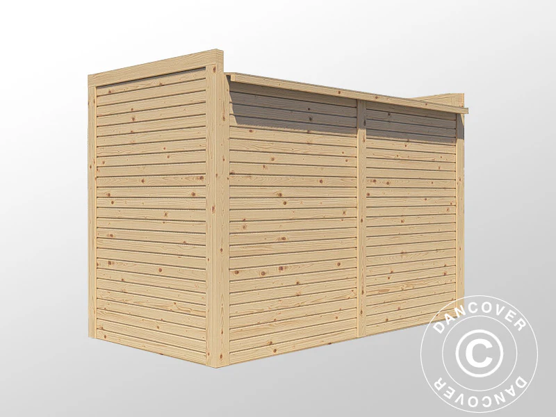 Cykelskjul i trä, Bertilo Box Bike, 2,07x1,03x1,43m, 2,1m², Naturlig - Image 6