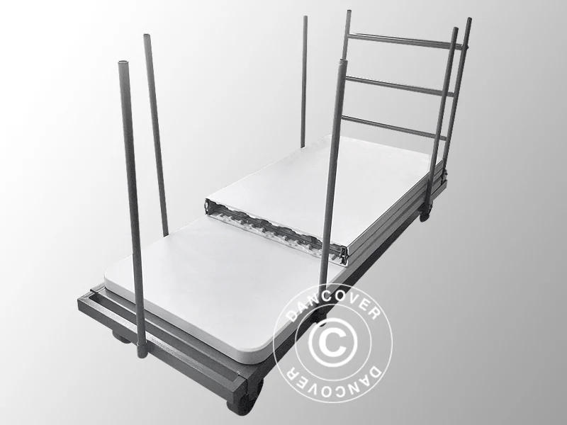 Dragkärra för bord, utdragbar, Grå - Image 6
