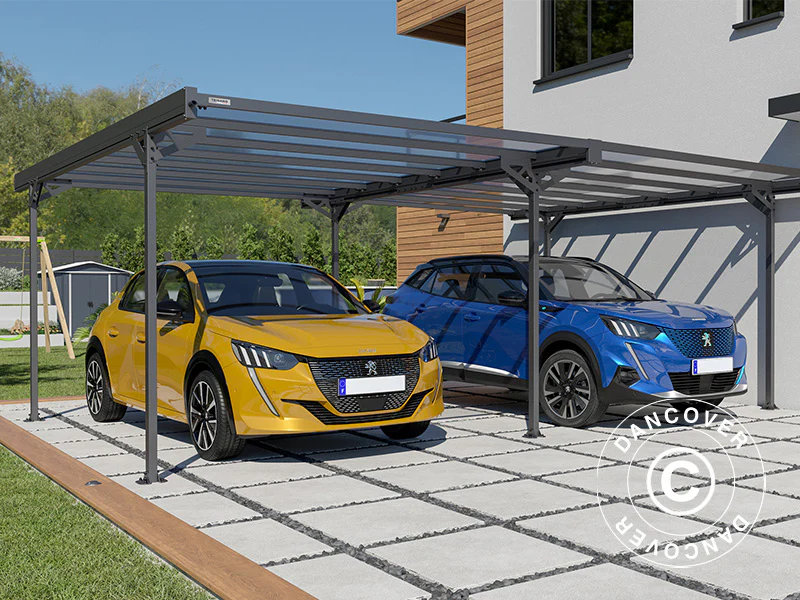 Dubbel carport Mistral Double, 6,06x5,09x2,27m, Antracit - Image 4