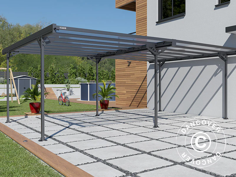 Dubbel carport Mistral Double, 6,06x5,09x2,27m, Antracit - Image 6