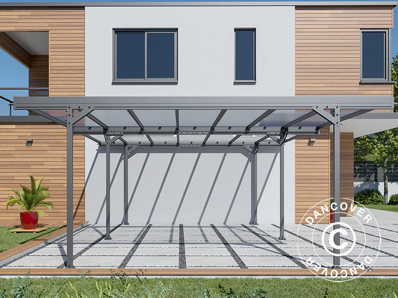Dubbel carport Mistral Double, 6,06x5,09x2,27m, Antracit - Image 7
