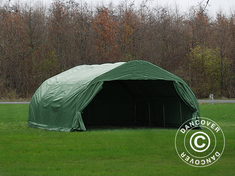 Dubbel garagetält 5,4x6x2,9m PVC, Grön - Image 4