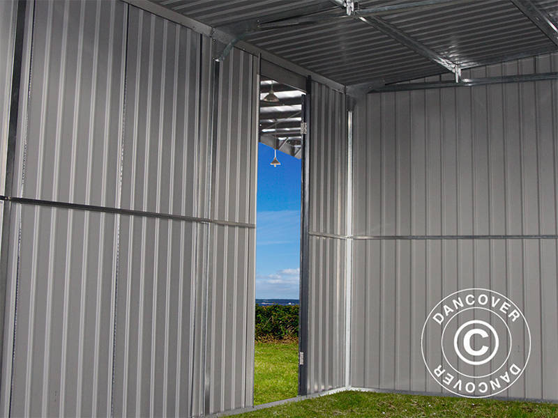 Dubbelt metallgarage 6,37x5,13x2,41m, 31,74m², ProShed®, Antracit - Image 11
