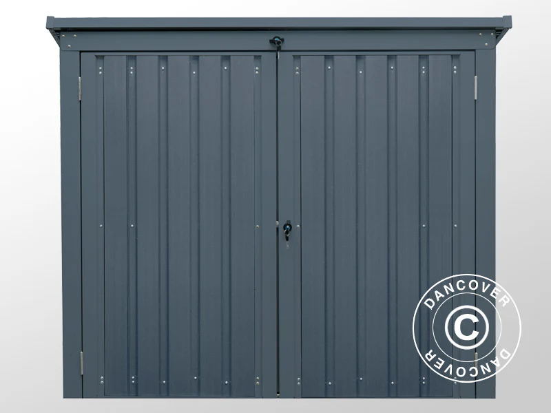 Dubbelt soptunneskydd 1,58x1,01x1,34m, 1,6m², Antracit - Image 5