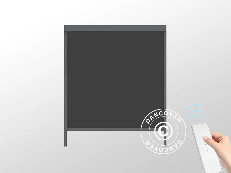 Elektrisk sidoväggsskärm till bioklimatisk pergola paviljong San Pablo, 3m, Svart - Image 7