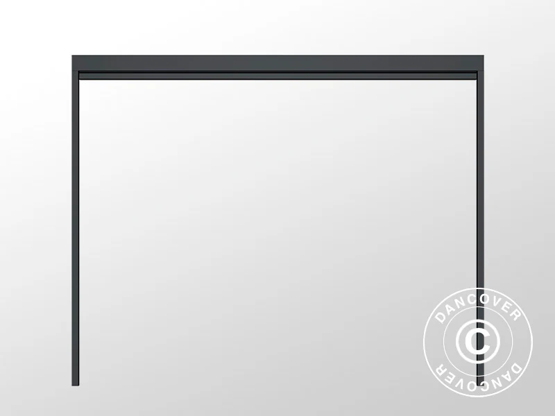 Elektrisk sidoväggsskärm till bioklimatisk pergola paviljong San Pablo, 3m, Svart - Image 8