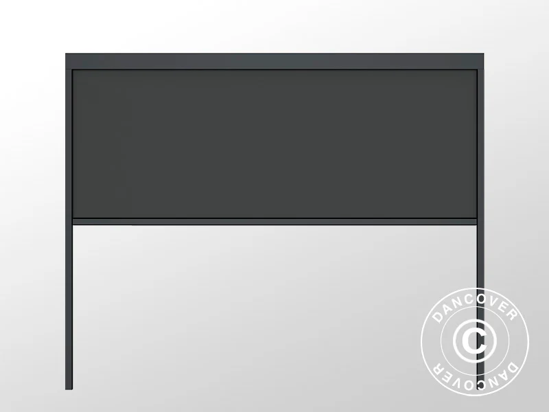 Elektrisk sidoväggsskärm till bioklimatisk pergola paviljong San Pablo, 4m, Svart - Image 11