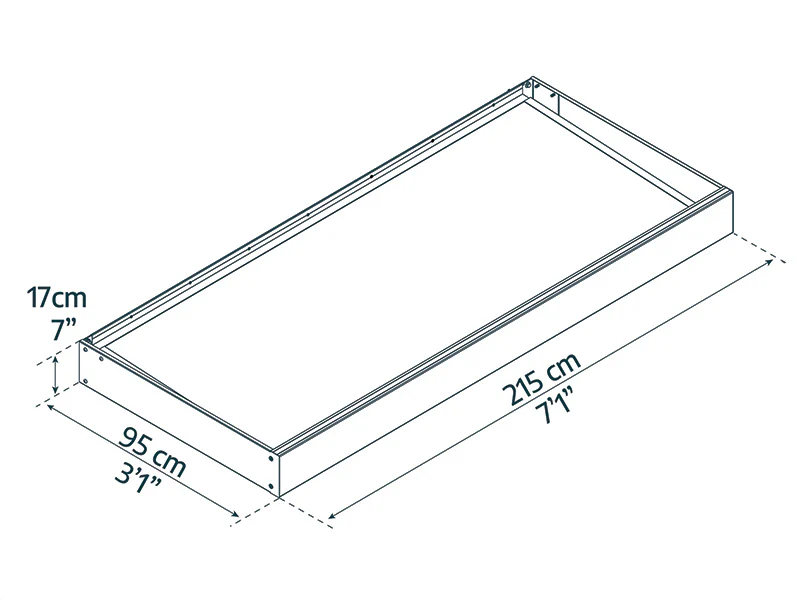 Entrétak Sophia 2150, Palram/Canopia, 0,95x2,15x0,17m, Mörkgrå/Klar - Image 10