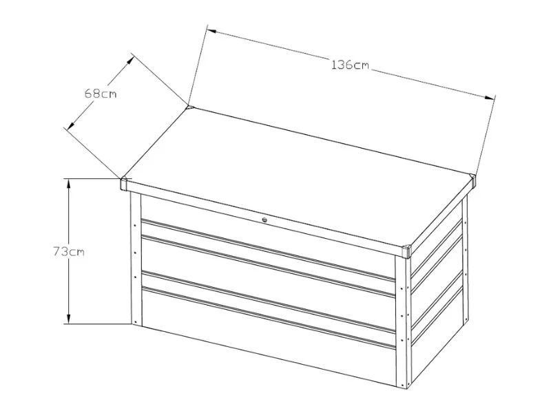 Förvaringslåda för trädgården 548 L, 0,68x1,36x0,73m, ProShed®, Antracit - Image 6