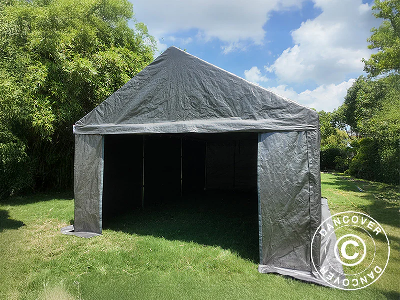 Förvaringstält Basic, 4x6m, PE 300, Grå - Image 2