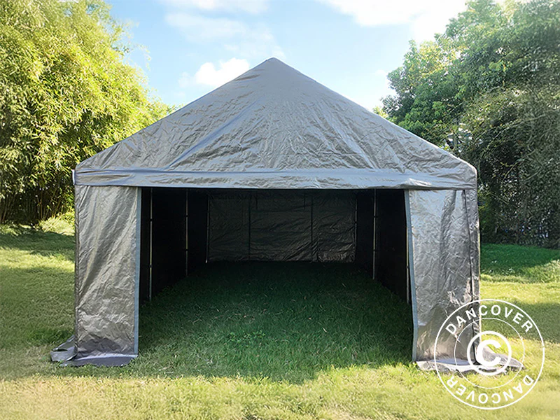 Förvaringstält Basic, 4x6m, PE 300, Grå - Image 3