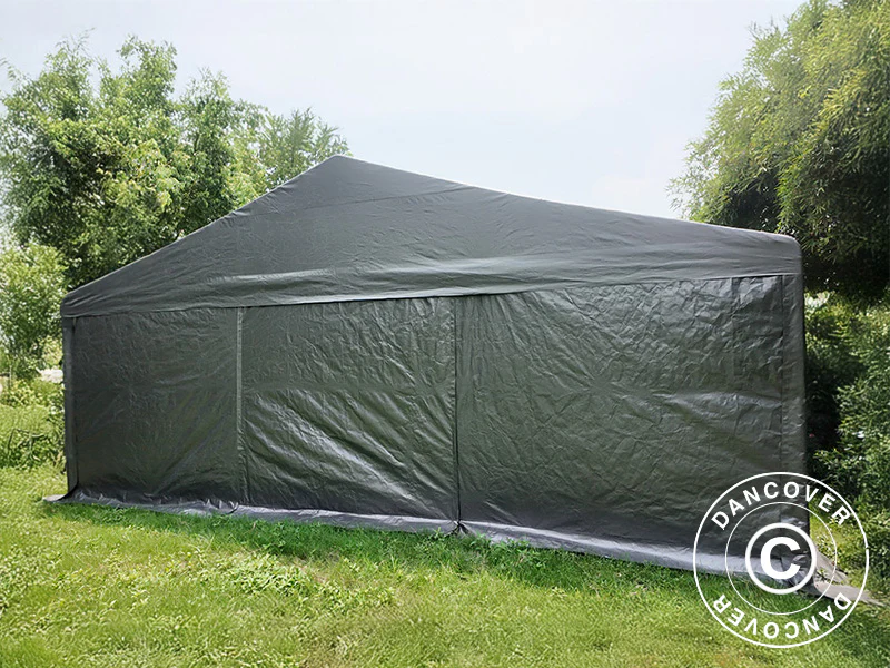 Förvaringstält Basic, 6x12m, PE 300, Grå - Image 5