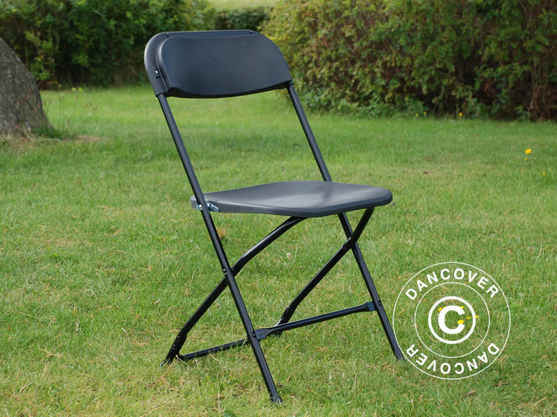 Fest paket, 1 fällbord (240cm) + 8 klappstolar, Svart - Image 8