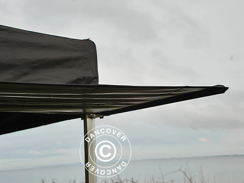 FleXtents PRO 3m utskjutande tak, Svart med anslutare - Image 4