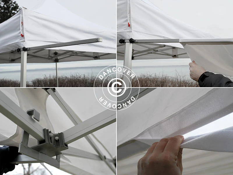 FleXtents PRO 3m utskjutande tak, Vitt med anslutare - Image 8