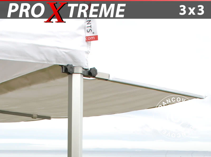 FleXtents Xtreme 50 3 m utskjutande tak, Vitt med anslutare