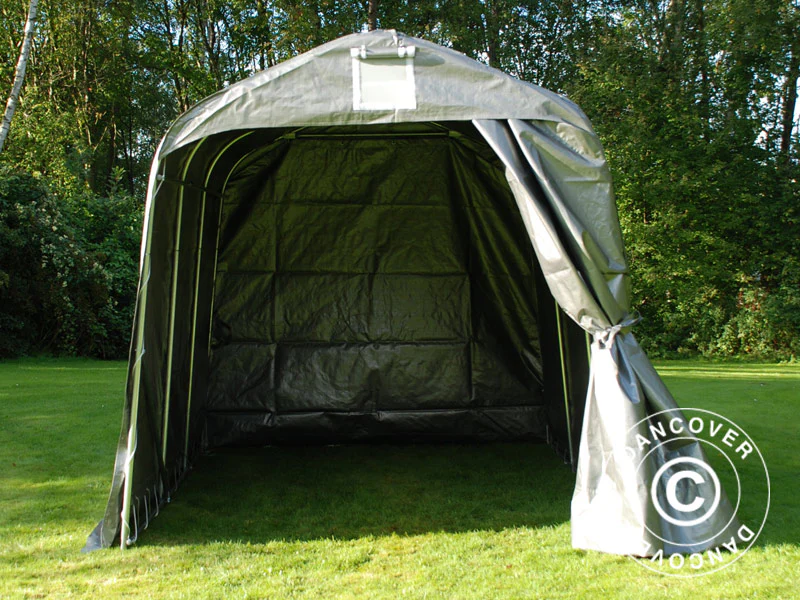 Förrådstält PRO 2,4x3,6x2,34m PE, Grå - Image 6