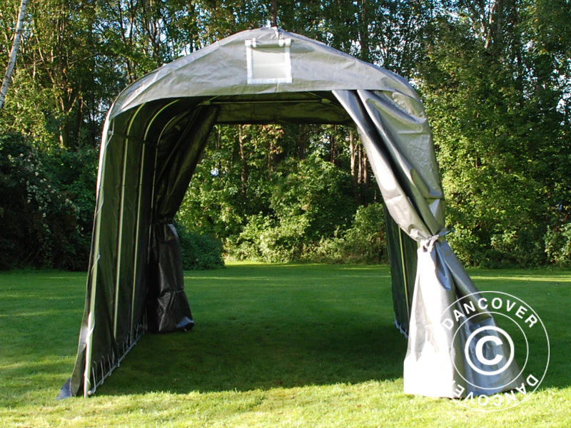 Förrådstält PRO 2,4x3,6x2,34m PE, Grå - Image 9