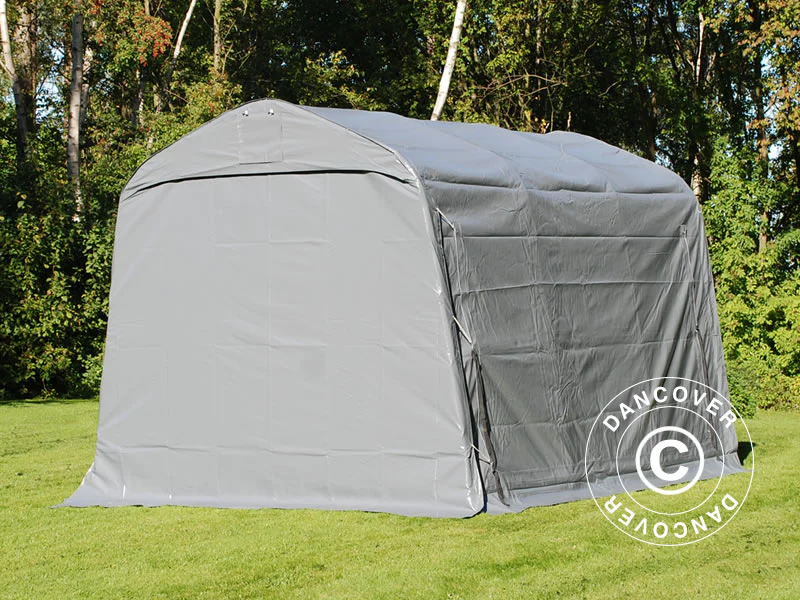 Förrådstält PRO 2,4x3,6x2,34m PVC, Grå - Image 5