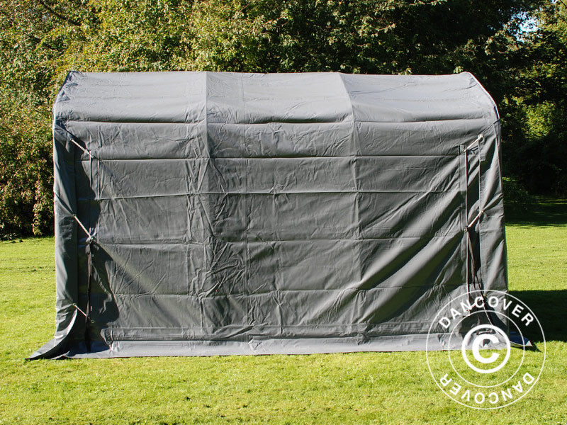 Förrådstält PRO 2,4x3,6x2,34m PVC, Grå - Image 7