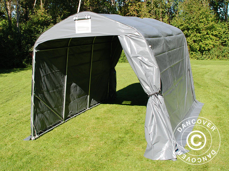 Förrådstält PRO 2,4x3,6x2,34m PVC, Grå - Image 8
