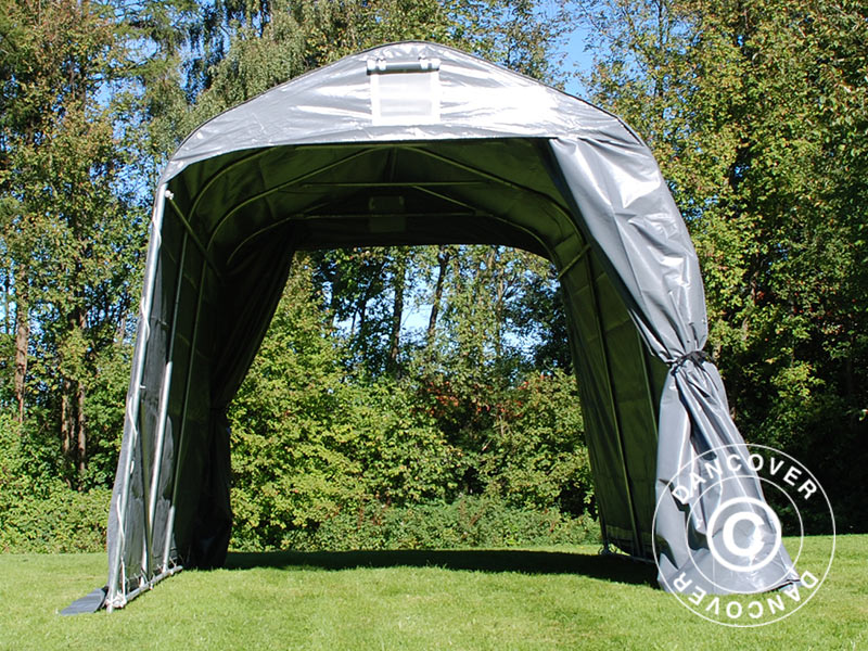 Förrådstält PRO 2,4x3,6x2,34m PVC, Grå - Image 9