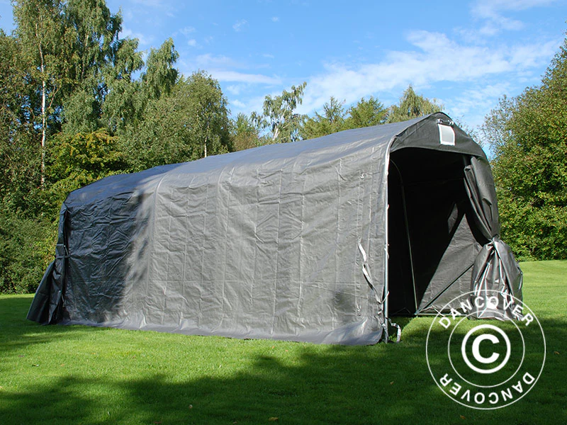 Förrådstält PRO 2,4x6x2,34m PE, Grå - Image 11