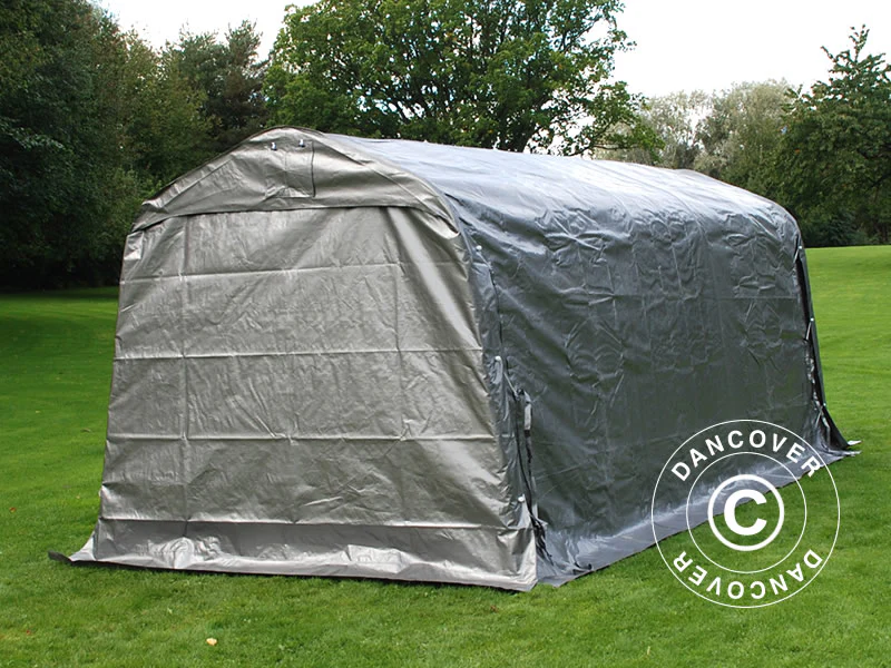 Förrådstält PRO 2,4x6x2,34m PE, Grå - Image 3