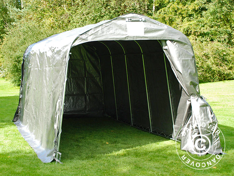 Förrådstält PRO 2,4x6x2,34m PE, Grå - Image 4