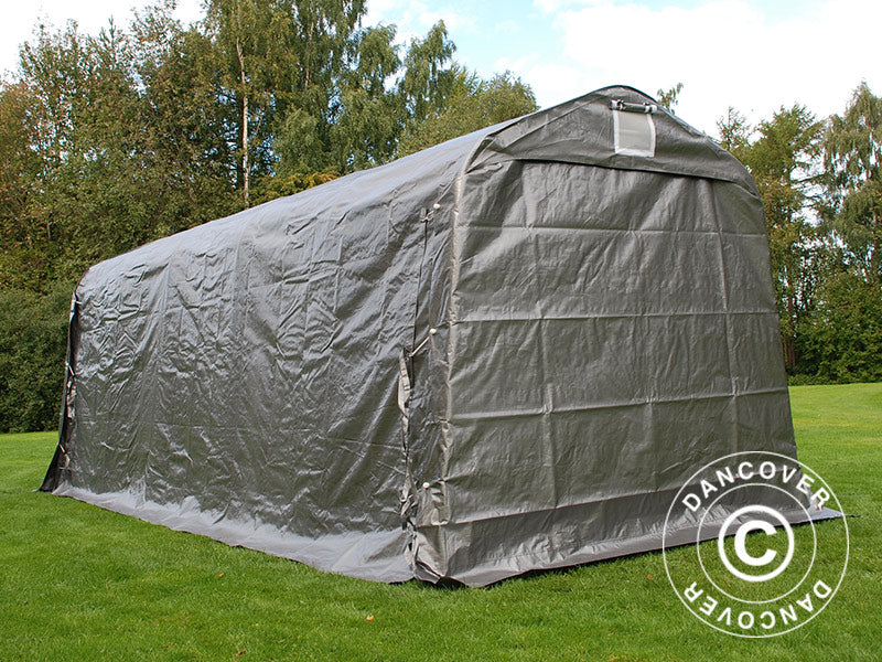 Förrådstält PRO 2,4x6x2,34m PE, Grå - Image 6