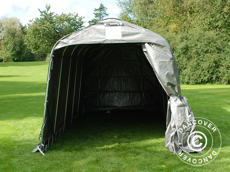 Förrådstält PRO 2,4x6x2,34m PE, Grå - Image 8