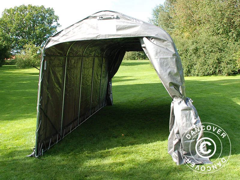 Förrådstält PRO 2,4x6x2,34m PE, Grå - Image 9