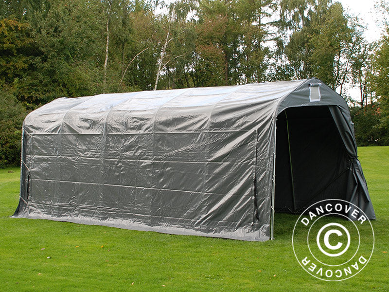 Förrådstält PRO 2,4x6x2,34m PVC, Grå - Image 10