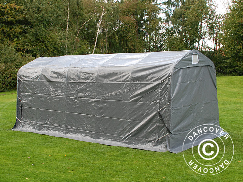 Förrådstält PRO 2,4x6x2,34m PVC, Grå - Image 11