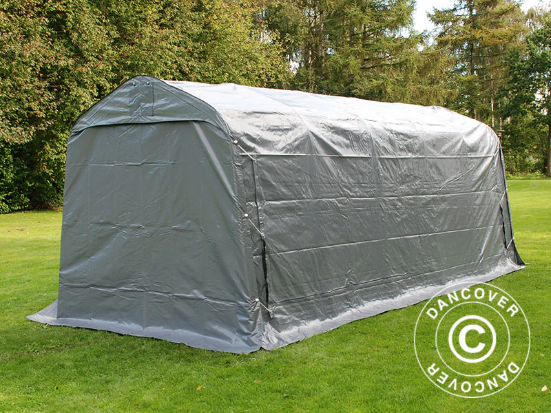 Förrådstält PRO 2,4x6x2,34m PVC, Grå - Image 12