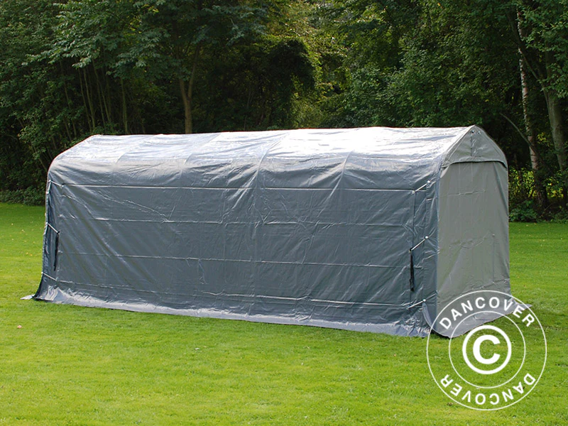 Förrådstält PRO 2,4x6x2,34m PVC, Grå - Image 6
