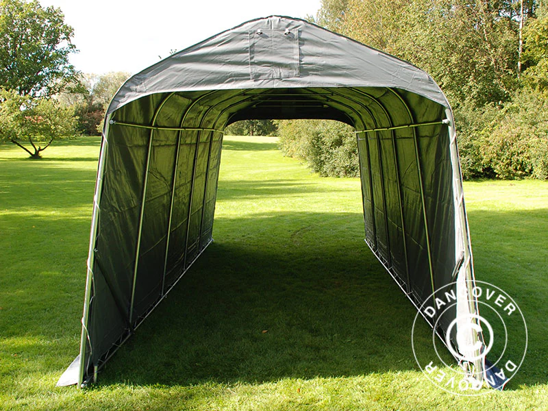 Förrådstält PRO 2,4x6x2,34m PVC, Grå - Image 7