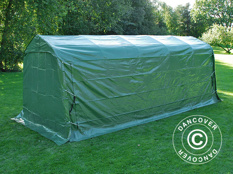Förrådstält PRO 2,4x6x2,34m PVC Grön - Image 10