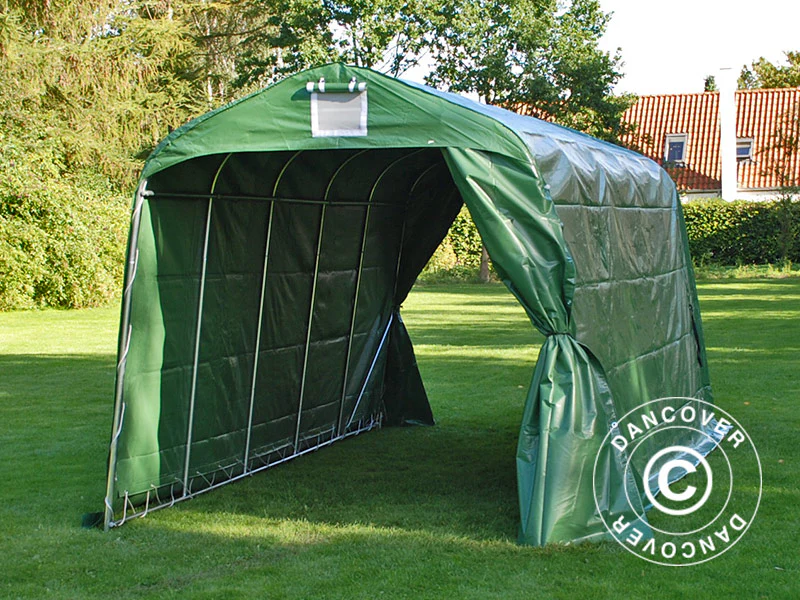 Förrådstält PRO 2,4x6x2,34m PVC Grön - Image 4