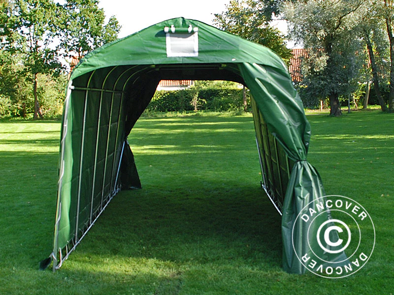 Förrådstält PRO 2,4x6x2,34m PVC Grön - Image 5