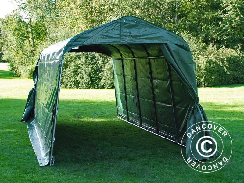 Förrådstält PRO 2,4x6x2,34m PVC Grön - Image 6