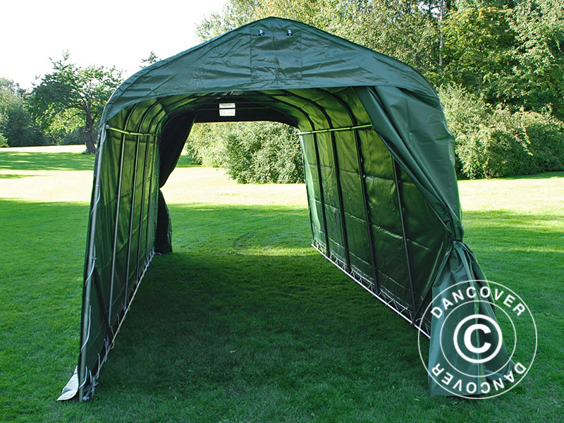 Förrådstält PRO 2,4x6x2,34m PVC Grön - Image 7