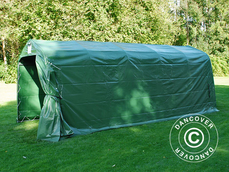 Förrådstält PRO 2,4x6x2,34m PVC Grön - Image 8