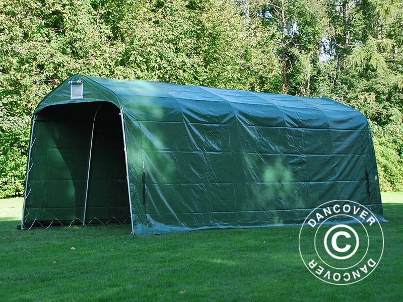 Förrådstält PRO 2,4x6x2,34m PVC Grön - Image 9
