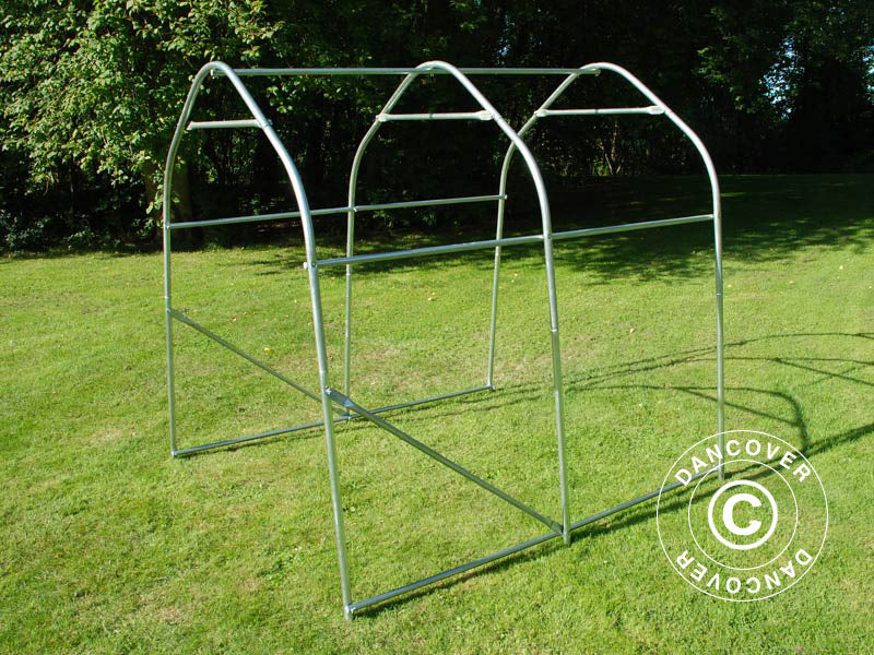 Förrådstält PRO 2x2x2m PE, med golvtäck, Grå - Image 4