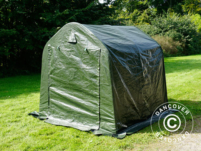 Förrådstält PRO 2x2x2m PE, med golvtäck, Grön/grå - Image 8