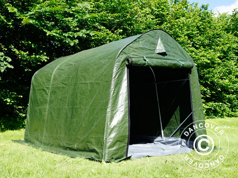 Förrådstält PRO 2x3x2m PE, med golvtäck, Grön/Grå - Image 13