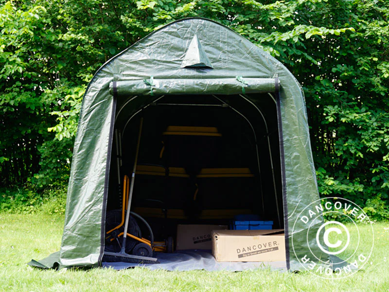 Förrådstält PRO 2x3x2m PE, med golvtäck, Grön/Grå - Image 14