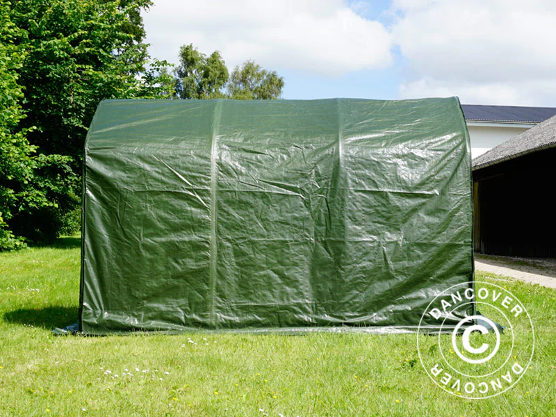 Förrådstält PRO 2x3x2m PE, med golvtäck, Grön/Grå - Image 3