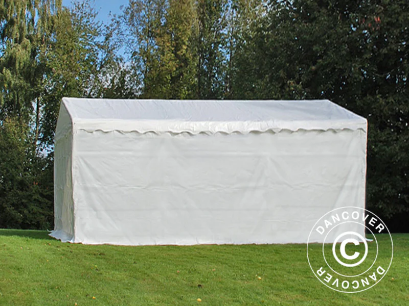 Förvaringstält Basic 2-i-1, 4x6m PE 700, Vit - Image 3